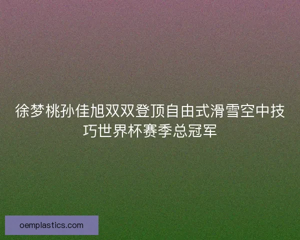 徐梦桃孙佳旭双双登顶自由式滑雪空中技巧世界杯赛季总冠军
