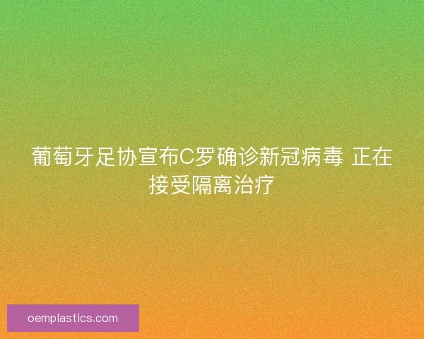 葡萄牙足协宣布C罗确诊新冠病毒 正在接受隔离治疗