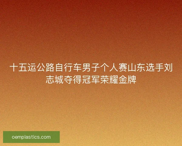 十五运公路自行车男子个人赛山东选手刘志城夺得冠军荣耀金牌